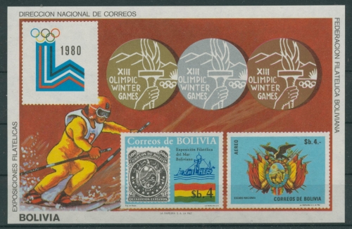 Bolivien 1980 Olympiade Lake Placid Block 102 postfrisch (C22856)