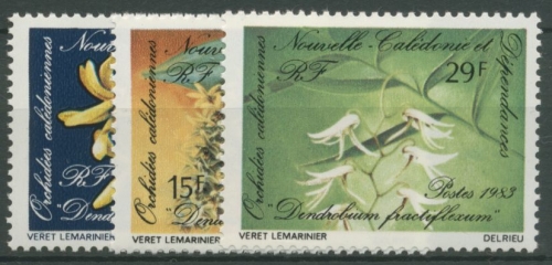 Neukaledonien 1983 Orchideen 703/05 postfrisch