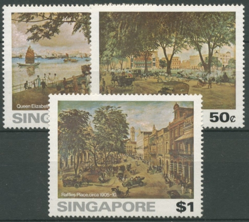 Singapur 1976 Gemälde von Alt-Singapur 257/59 A postfrisch