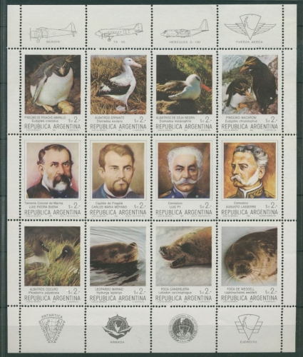 Argentinien 1983 Arktisforschung 1666/77 ZD-Bogen postfrisch (C22918)