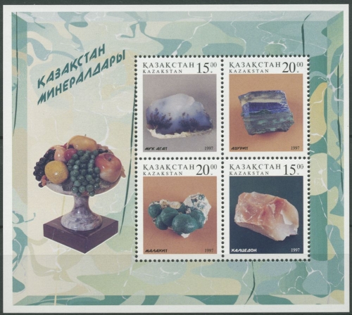 Kasachstan 1997 Einheimische Mineralien Block 9 postfrisch (C8818)