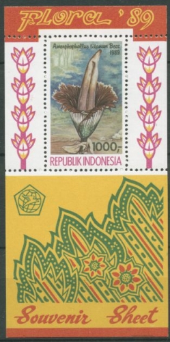 Indonesien 1989 Pflanzen Block 66 postfrisch (C11168)