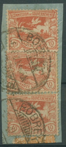 Oberschlesien, BOBREK 16 (3) auf Briefstück (OS 108)