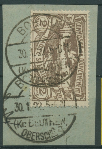 Oberschlesien, BOBREK 27 auf Briefstück (OS 111)
