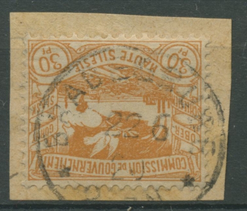 Oberschlesien BRADEGRUBE 20 auf Briefstück (OS148)