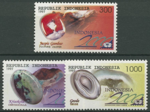 Indonesien 1997 Edelsteine, INDONESIA 2000 1695/97 postfrisch