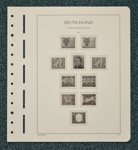 LEUCHTTURM Vordruckblätter Bund 1960/69 SF gebraucht, neuwertig (Z32)