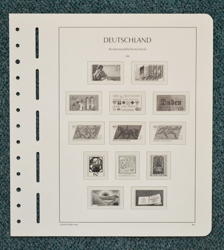 LEUCHTTURM Vordruckblätter Bund 1980/84 SF gebraucht, neuwertig (Z35)