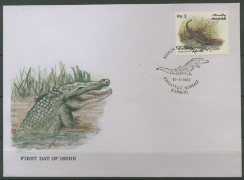Pakistan 1983 Sumpfkrokodil Ersttagsbrief 587 FDC (X11543)