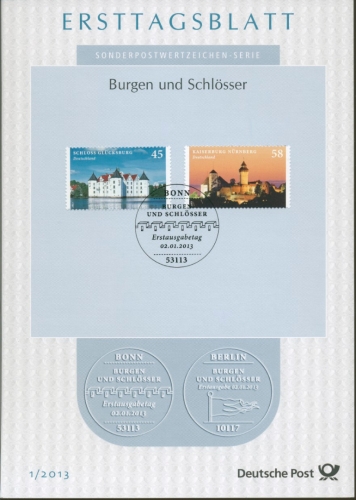 Bund Jahrgang 2013 Ersttagsblätter ETB komplett (XL11609)