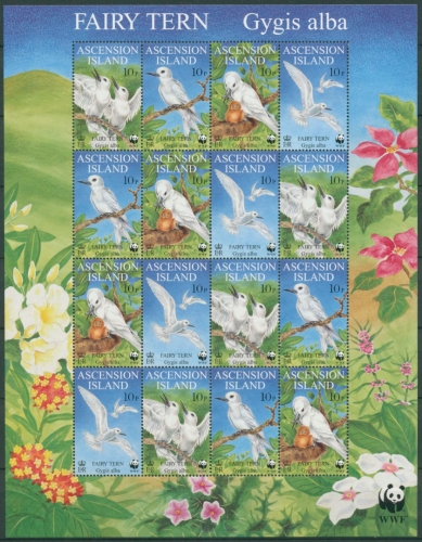 Ascension 1999 WWF Naturschutz Seeschwalbe 786/89 ZD-Bogen postfrisch (SG26233)