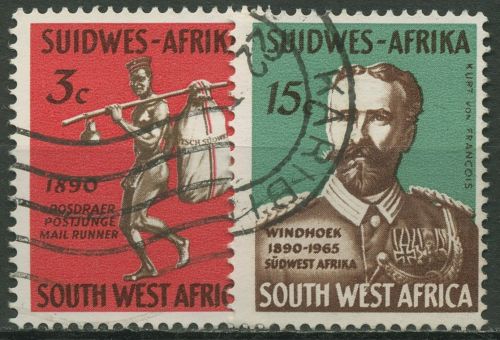 Südwestafrika 1965 25 Jahre Gründung von Windhuk 325/26 gestempelt