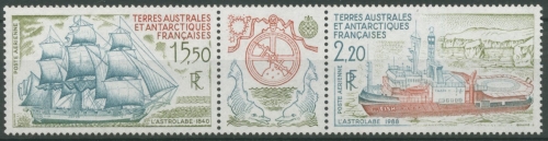 Franz. Antarktis 1990 Schiffe Forschungsschiff 268/69 ZD postfrisch (C26304)