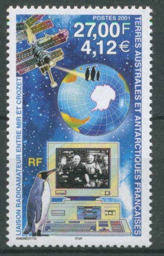 Franz. Antarktis 2001 Amateurfunkverbindung zw. Mir u. Crozet 456 postfrisch