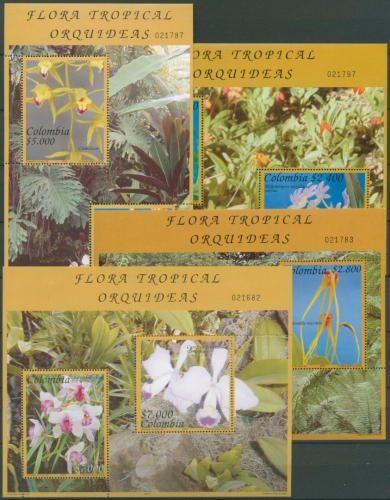 Kolumbien 2003 Orchideen Block 54/57 postfrisch (C11807)