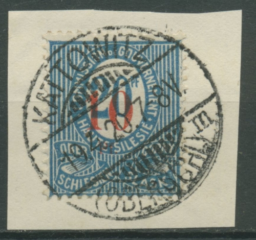 Oberschlesien KATTOWITZ m 11 auf Briefstück (OS654)