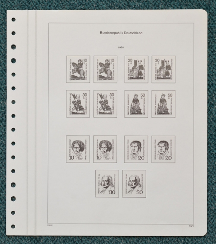 KABE-bicollect of Vordruckblätter Bund 1970/74 gebraucht, neuwertig (Z129)