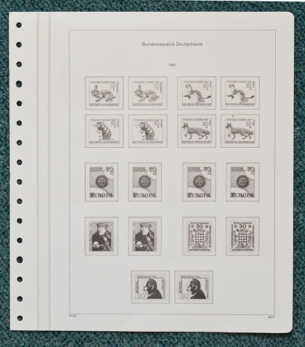 KABE-bicollect of Vordruckblätter Bund 1967/69 gebraucht, neuwertig (Z120)