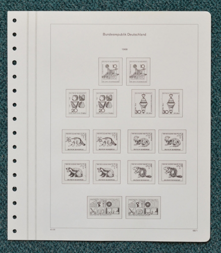 KABE-bicollect of Vordruckblätter Bund 1968/69 gebraucht, neuwertig (Z119)