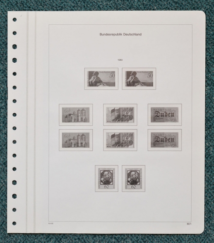 KABE-bicollect of Vordruckblätter Bund 1980/81 gebraucht, neuwertig (Z115)