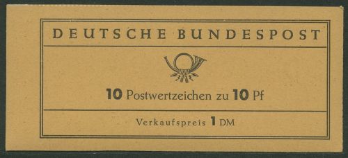 Bund 1960 Heuss (fluor. Papier) Markenheftchen MH 6 fb IV R2 postfrisch
