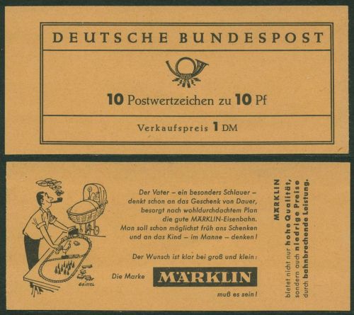 Bund 1961 Dürer Markenheftchen MH 7 a II RLV I Type A postfrisch
