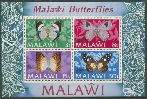 Malawi 1973 Schmetterlinge Block 30 postfrisch (C26604)
