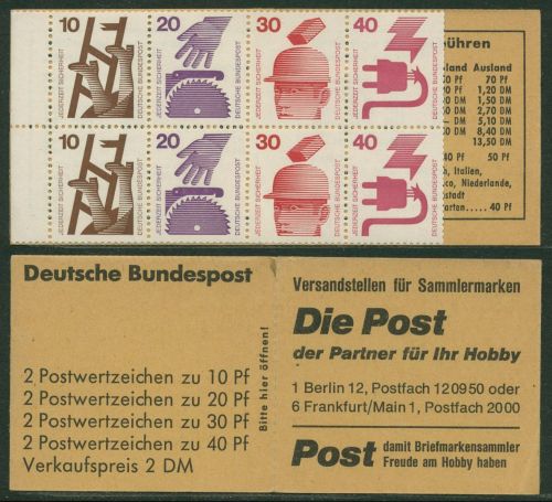 Bund 1972 Unfallverhütung Markenheftchen MH 18 c RLV I postfrisch