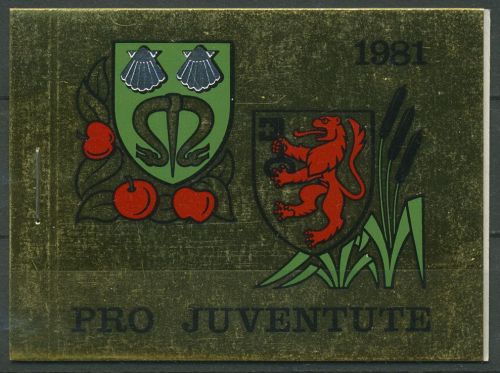 Schweiz 1981 Pro Juventute Wappen Markenheftchen 0-75 postfrisch (C62092)
