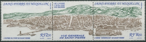 Saint-Pierre et Miquelon 1990 Stadt Saint Pierre 602/03 ZD postfrisch (C70983)