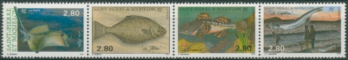 Saint-Pierre et Miquelon 1993 Fische 658/61 ZD postfrisch (C70987)