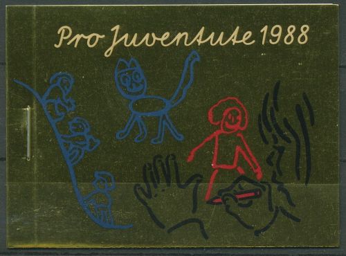 Schweiz 1988 Pro Juventute Kinder Schule Markenheftchen 0-85 gestempelt (C62106)