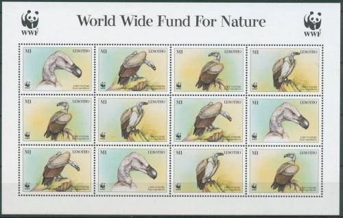 Lesotho 1998 WWF Naturschutz Kapgeier 1276/79 ZD-Bogen postfrisch (C26694)