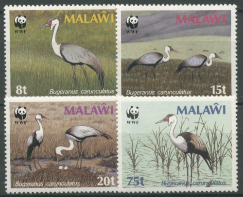 Malawi 1987 WWF Naturschutz Klunkerkranich 477/80 X postfrisch