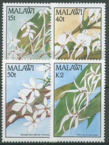 Malawi 1990 Blumen Orchideen 557/60 postfrisch
