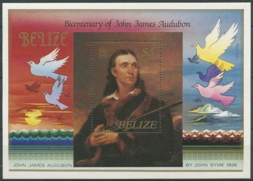 Belize 1985 200. Geburtstag von James Audubon Block 67 postfrisch (C71060)