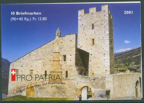 Schweiz 2001 Pro Patria Denkmal Schloss Markenheftchen 0-121 postfrisch (C62155)