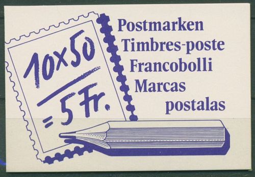 Schweiz 1988 Postbeförderung Postbote Markenheftchen 0-84 postfrisch (C62172)