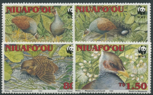 Niuafo'ou 1992 WWF Naturschutz Pritchard-Dschungelhuhn 233/36 postfrisch