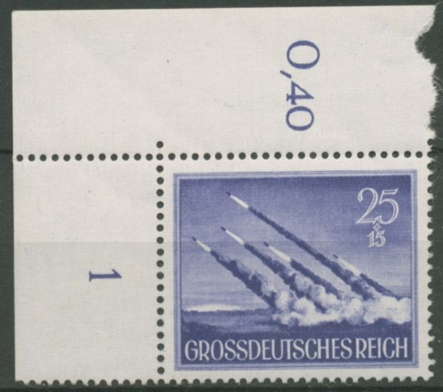 Deutsches Reich 1944 Tag der Wehrmacht 884 y Ecke oben links postfrisch