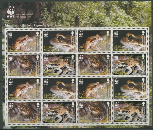 Montserrat 2006 WWF Antillen-Ochsenfrosch 1335/38 ZD-Bogen postfrisch (SG12236)