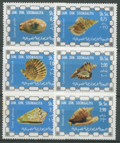 Somalia 1976 Meeresschnecken und Muscheln 237/42 postfrisch