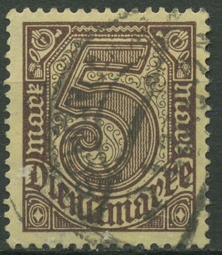 Deutsches Reich Dienstmarken 1920 ohne 21, D 33 a gestempelt geprüft