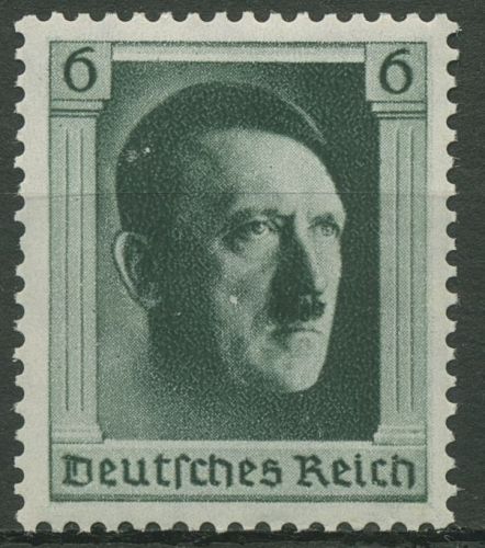 Deutsches Reich 1937 A. Hitler Einzelmarke 646 aus Block 7 mit Falz