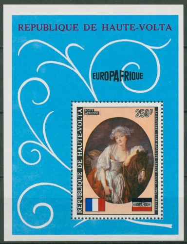 Obervolta 1973 EUROPAFRIQUE Gemälde von Greuze Block 12 postfrisch (C40064)