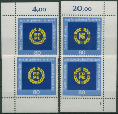 Bund 1984 Wahl zum Europäischen Parlament 1209 alle 4 Ecken postfrisch (E1253)