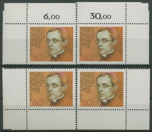 Bund 1984 Katholikentag Papst Pius XII. 1220 alle 4 Ecken postfrisch (E1281)