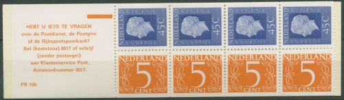 Niederlande 1974 Königin Juliana Markenheftchen MH 18 b postfrisch (C62217)