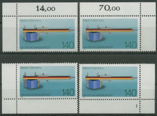 Bund 1988 Schieblehre Made in Germany 1378 alle 4 Ecken postfrisch (E1704)