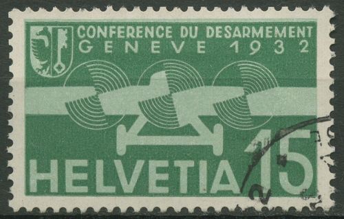 Schweiz 1932 Abrüstungskonferenz in Genf 256 gestempelt